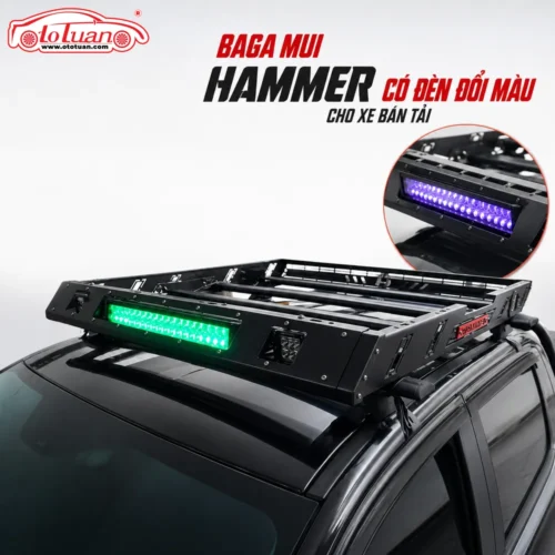 Baga mui hiệu Hammer có đèn đổi màu bằng điện thoại cho xe bán tải
