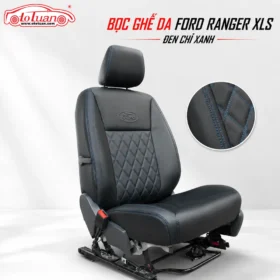 Bọc ghế da Ford Ranger XLS đen chỉ xanh