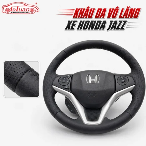Khâu da vô lăng xe Honda Jazz