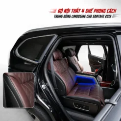 Độ nội thất 4 ghế phong cách Trung Đông Limousine cho Santafe 2019