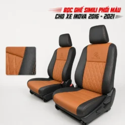 Bọc ghế simili phối màu cho xe Inova 2016 - 2021