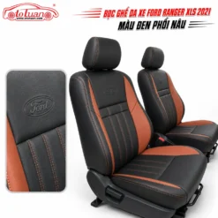 Bọc ghế da xe Ford Ranger XLS 2021 màu đen phối nâu