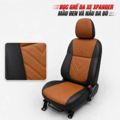 Bọc ghế da xe Xpander màu đen và nâu da bò