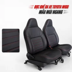 Bọc ghế da xe Toyota Wigo mẫu múi ngang