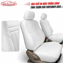 Bọc ghế da màu trắng sáng tinh tươm cho Fortuner 2010