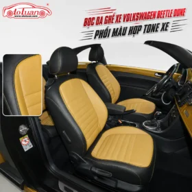 Bọc da ghế xe Volkswagen Beetle Dune phối màu hợp tone xe