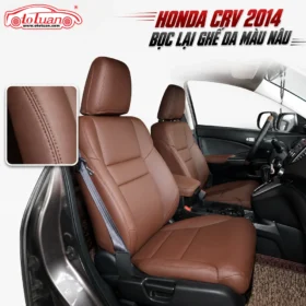 Honda CRV 2014 bọc lại ghế da màu nâu