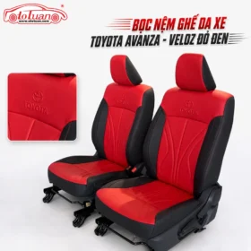 Bọc nệm ghế da xe Toyota Avanza - Veloz đỏ đen