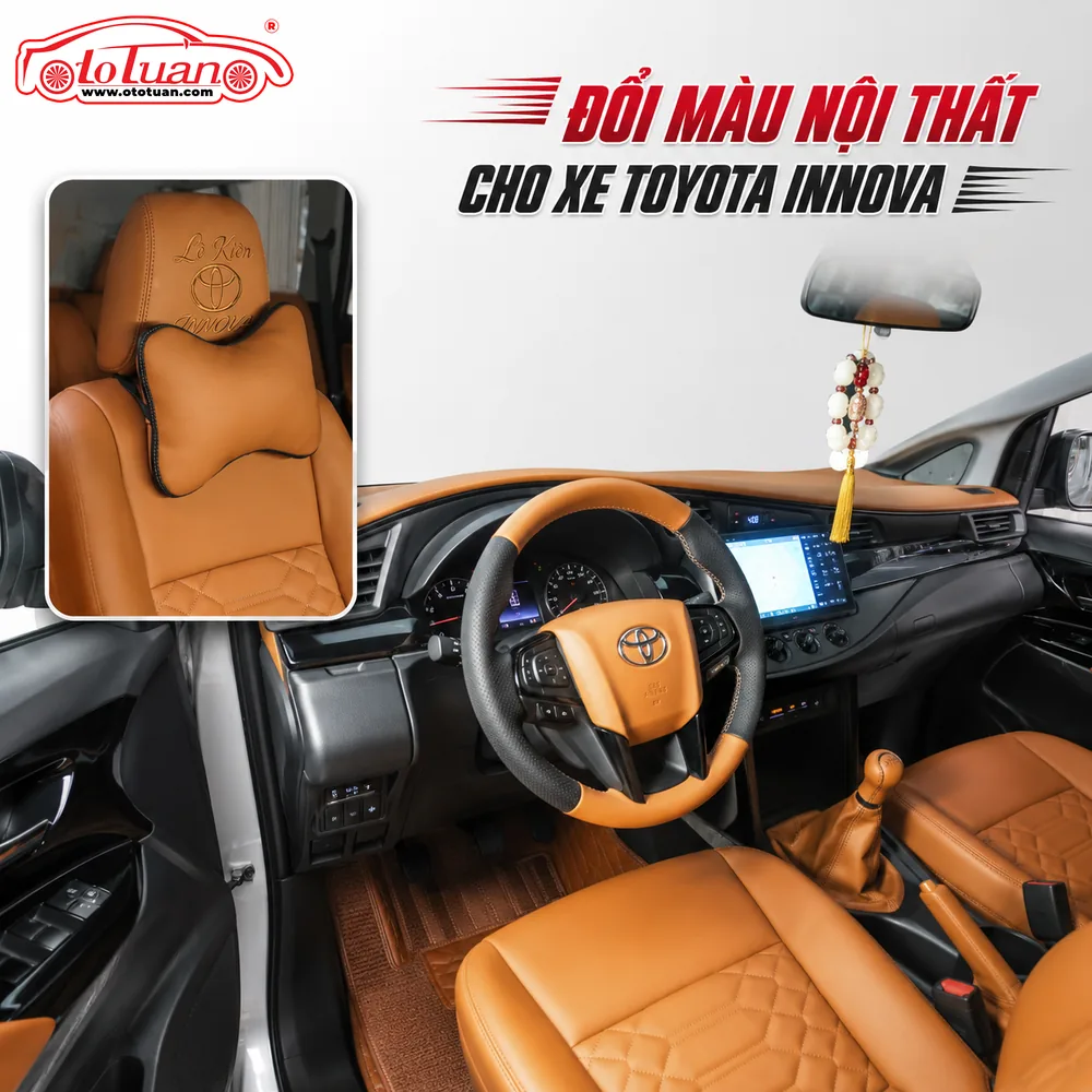 Đổi màu nội thất cho xe Toyota Innova của Anh Lê Kiên