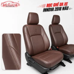 Bọc ghế da xe Innova 2018 Nâu