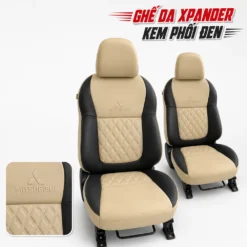 Ghế da Xpander kem phối đen