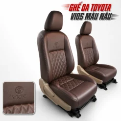Ghế da Toyota Vios màu nâu