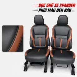 Bọc ghế xe Xpander phối màu đen nâu