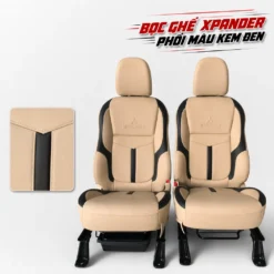 Bọc ghế Xpander phối màu kem đen