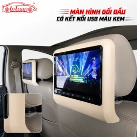 Màn hình gối đầu có kết nối USB màu kem