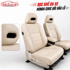 Bọc ghế da xe Honda Civic gối đầu lỗ