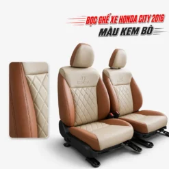 Bọc ghế xe Honda City 2016 màu kem bò