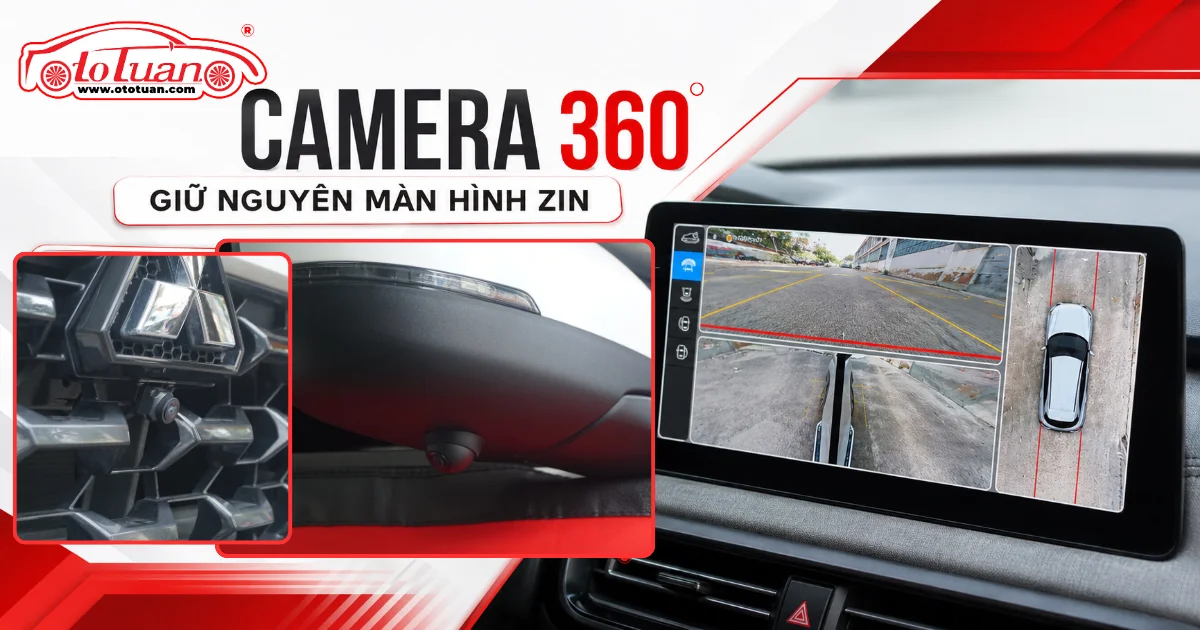 Camera 360 lắp đặt tích hợp với màn hình nguyên bản