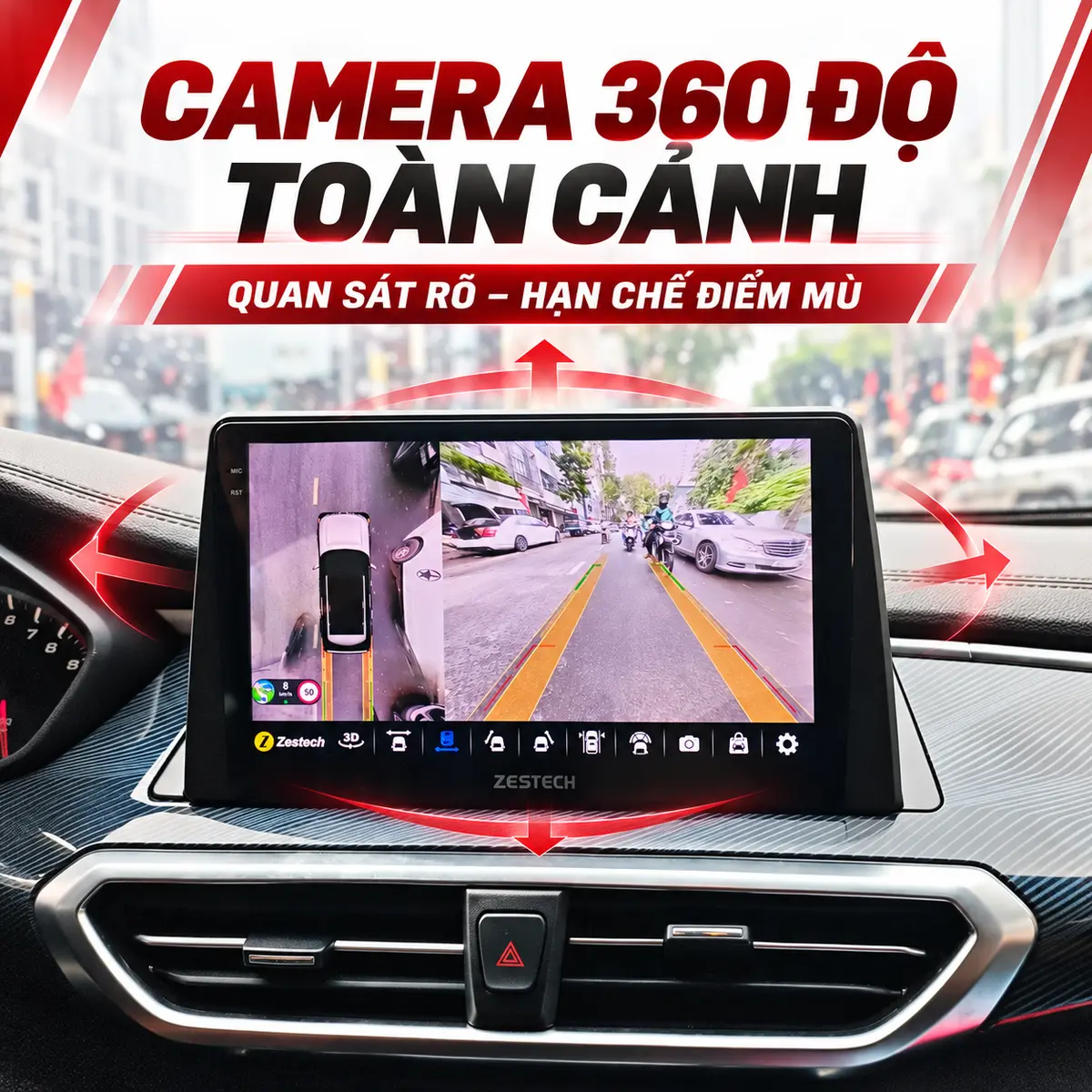 Camera 360 độ toàn cảnh cho xe MG G50