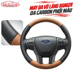 May da vô lăng Ranger - Da carbon phối màu