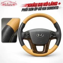 Khâu da vô lăng + Phối sơn ốp gỗ KIA Sorento