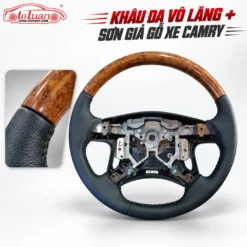 Khâu da vô lăng + Sơn giả gỗ xe Camry
