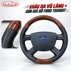 Khâu da vô lăng + Sơn giả gỗ Ford Transit