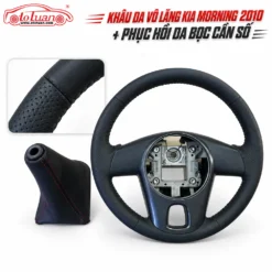 Khâu da vô lăng KIA Morning 2010 + Phục hồi da bọc cần số