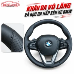 Khâu da vô lăng và bọc da nắp kèn BMW 5 Series 2019