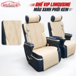 Ghế VIP Limousine màu xanh phối kem