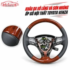 Khâu da vô lăng và sơn nhúng ốp gỗ nội thất Toyota Venza