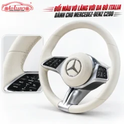 Đổi màu vô lăng với da bò Italia dành cho Mercedez-Benz C200