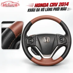 Honda CRV 2014 khâu da vô lăng phối màu
