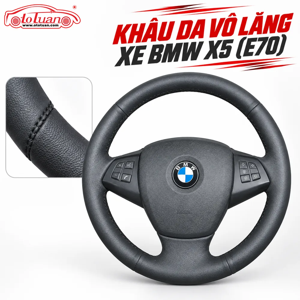 Khâu da vô lăng xe BMW X5 (E70) Khâu da vô lăng xe BMW X5 (E70)