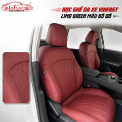 Bọc ghế da xe Vinfast Limo Green màu đỏ đô