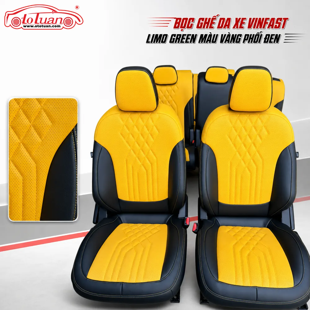 Bọc ghế da xe Vinfast Limo Green