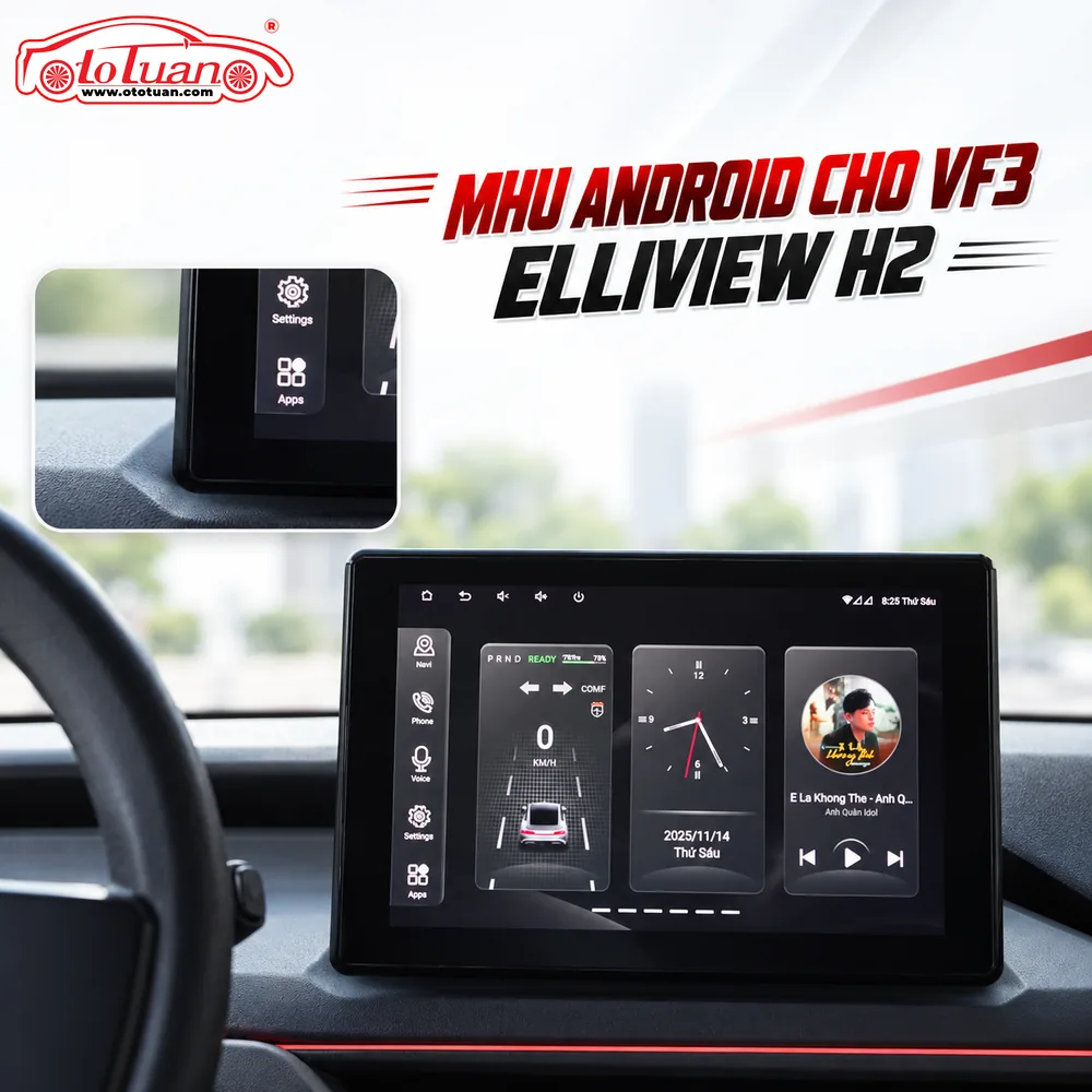 MHU android cho VF3 Elliview H2 MHU android cho VF3 Elliview H2