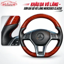 Khâu da vô lăng - Sơn giả gỗ vô lăng Mercedes CLA250