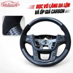Bọc vô lăng da lộn và ốp giả carbon