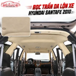 Bọc trần da lộn xe Hyundai Santafe 2010
