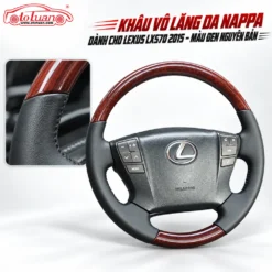 Khâu vô lăng da Nappa dành cho Lexus LX570 2015 – Màu đen nguyên bản