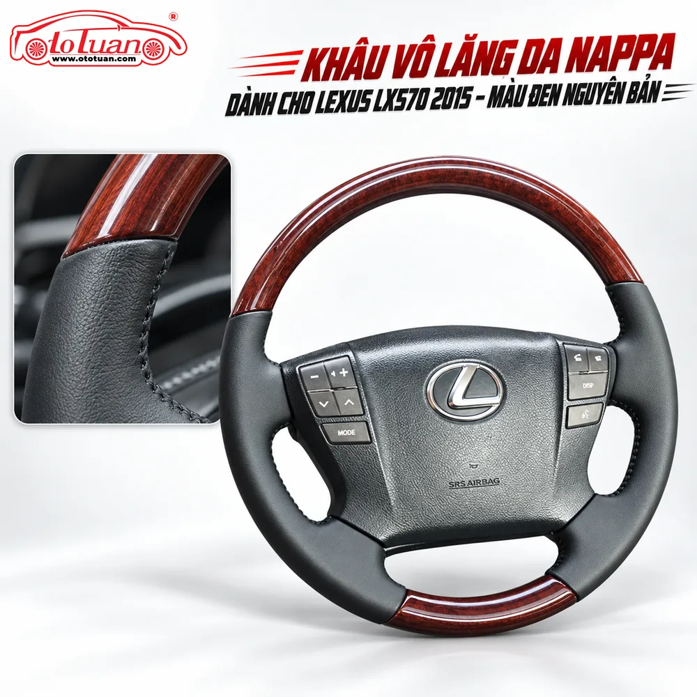 Khâu vô lăng da Nappa dành cho Lexus LX570 2015 – Màu đen nguyên bản Khâu vô lăng da Nappa dành cho Lexus LX570 2015 – Màu đen nguyên bản