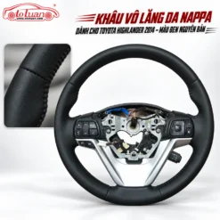 Khâu vô lăng da Nappa dành cho Toyota Highlander 2014 – Màu đen nguyên bản