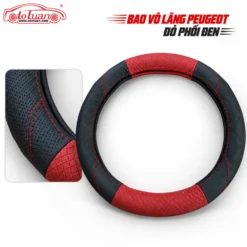 Bao vô lăng Peugoet 3008 đen phối đỏ