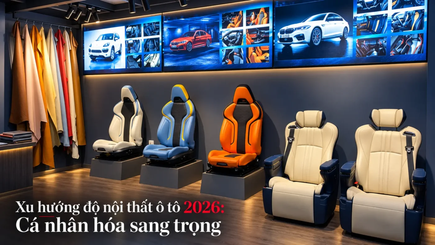 Xu hướng độ nội thất ô tô 2026: Cá nhân hóa sang trọng